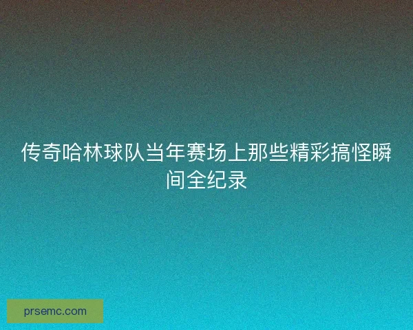 传奇哈林球队当年赛场上那些精彩搞怪瞬间全纪录